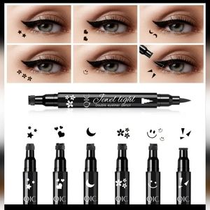 Pecolovers Waterproof Double Headed Liquid Stamp Eyeliner